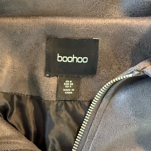Boohoo Faux Suede Bomber Jacket - Picture 7 of 7